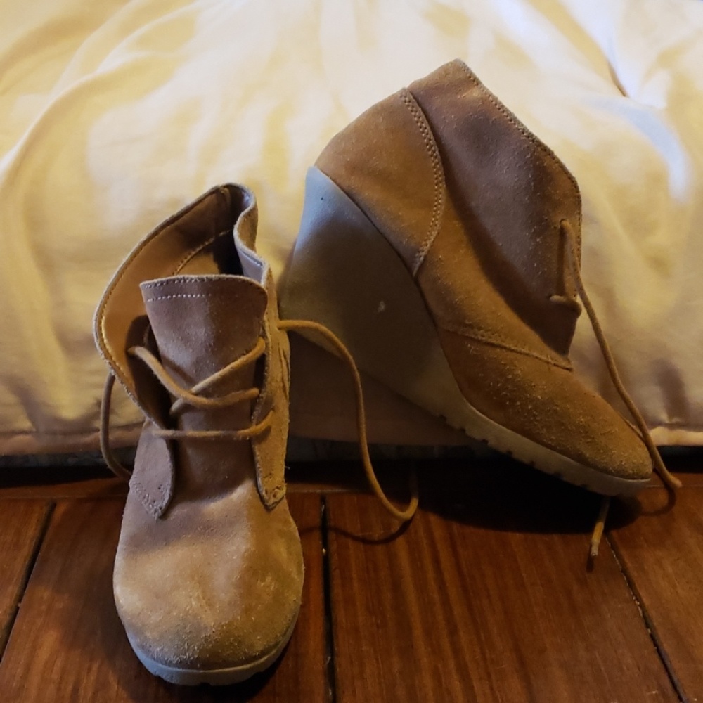 Tan booties